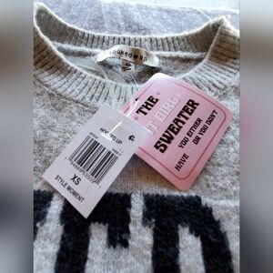 Hooked Up by IOT Women's Light Gray Sweater